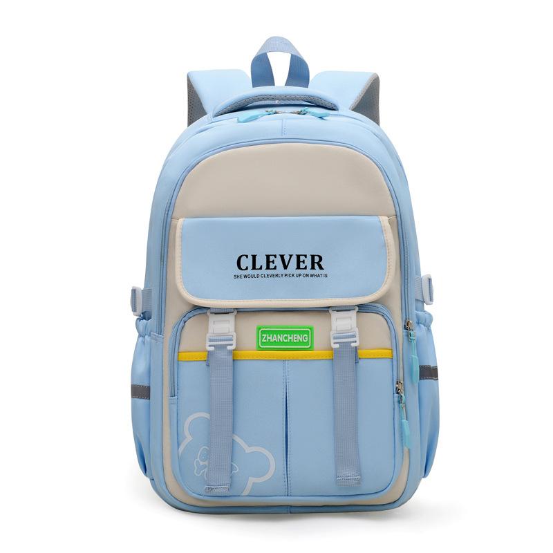 Student schoolbag Junior high school High school backpack Large capacity lightweight multi-layer leisure bag Boys and girls splicing schoolbag