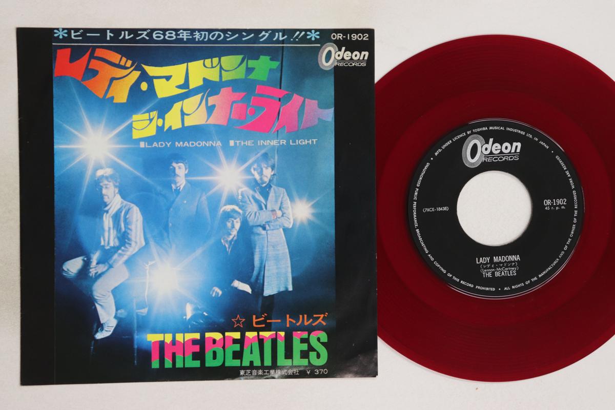 

7inch Record BEATLES - Lady Madonna / Inner Light -Red Vin OR1902 ODEON 1968 Japan Rock Used