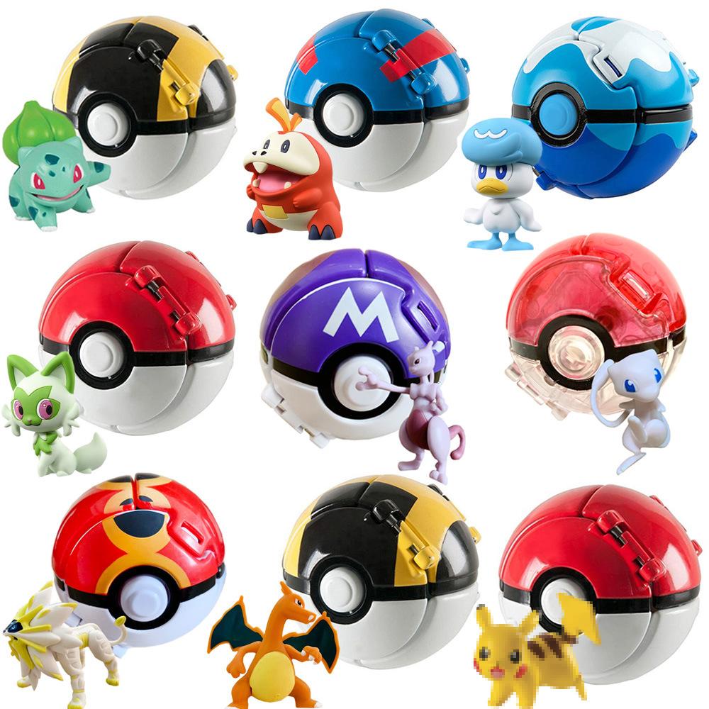 Flip Exploding Pet Ball Action Figure Model Toy 9-Pack Creative Stress Relief Desk Decoration Cute Dolls