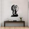Japanese Ronin Samurai Metal Wall Art, Warrior Silhouette Decor for Home
