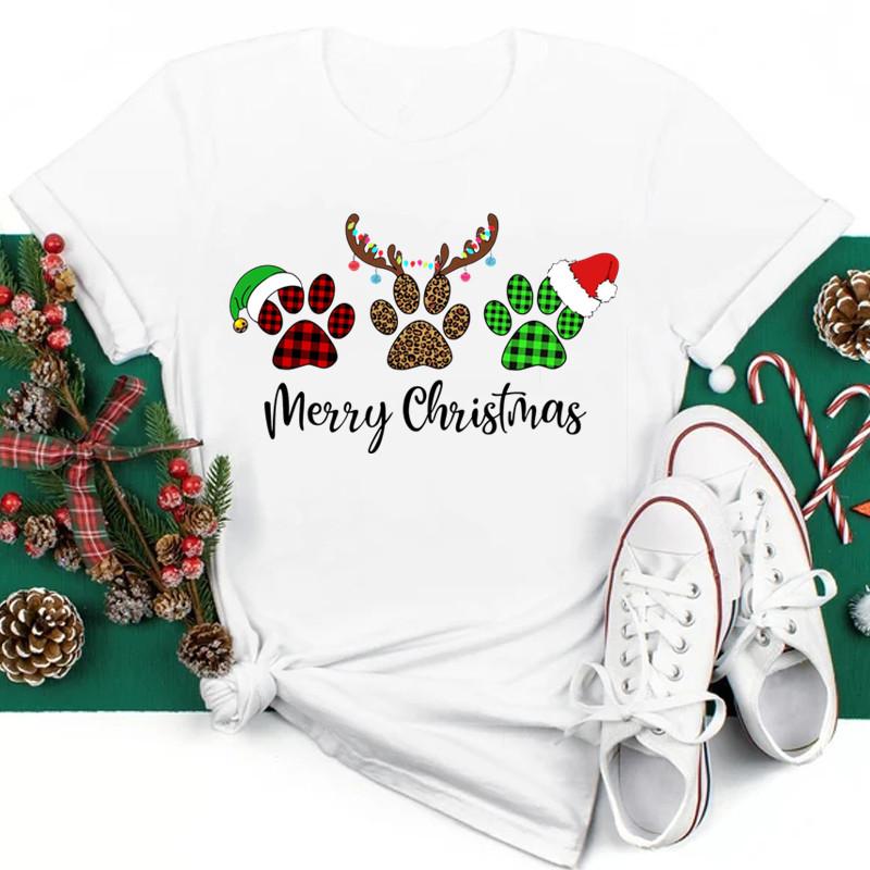 Just A Girl Who Loves Christmas Print Women Tshirts Cute FeUnisex Christmas Clothes New Year Party Tshirt