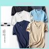 Comfortable Summer Casual Linen Short Sleeve T-shirt For Men With V Neck Style In Various Colors