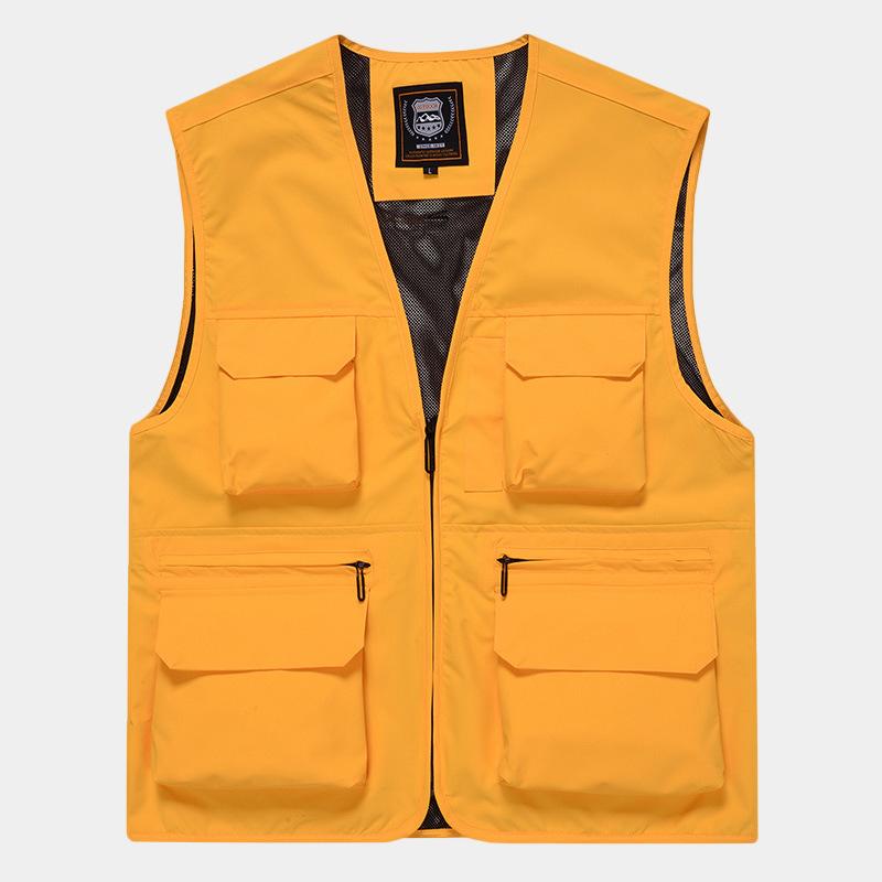 New Outdoor Multi-pocket Quick-drying Fishing Vest for Men Thin Mountaineering Photographer Waterproof Horse Clip Vest Sleeveless