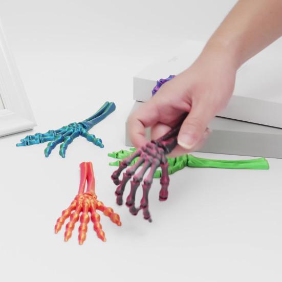 3D Printed Halloween Skeleton Hand Realistic Looking Widely Used Fake Human Hand Party Terror Scary Props Decoration