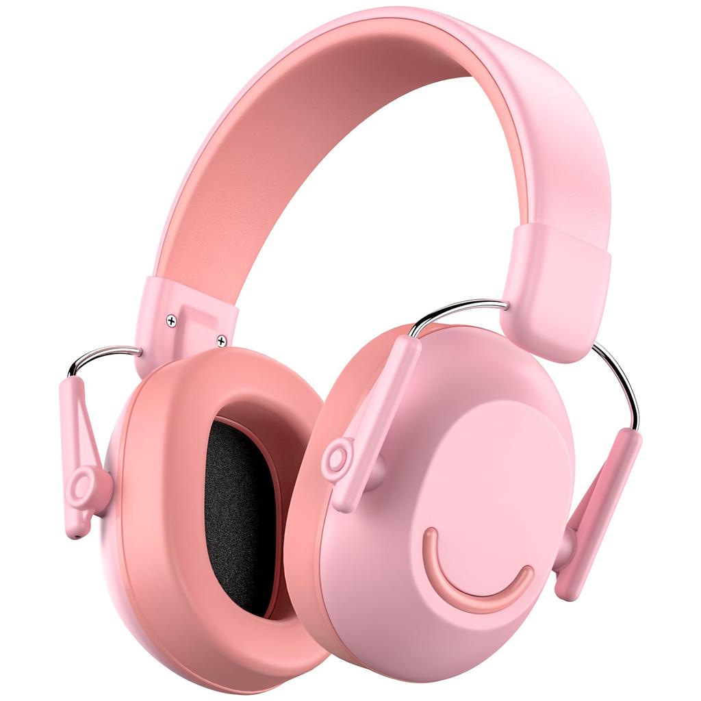 New Bee Earmuffs for NRR SNR for Live and NR91 Children, Soundproof, 25, 30dB, Foldable, Lightweight, Performances, Studying, Sleeping, Pink,