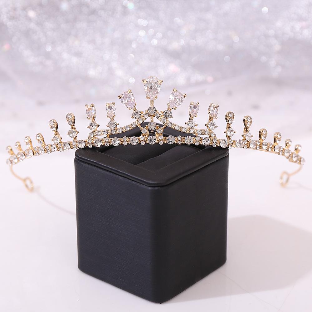 Crystal Zirconia Tiara - Luxury Wedding Crown for Bride Queen Princess