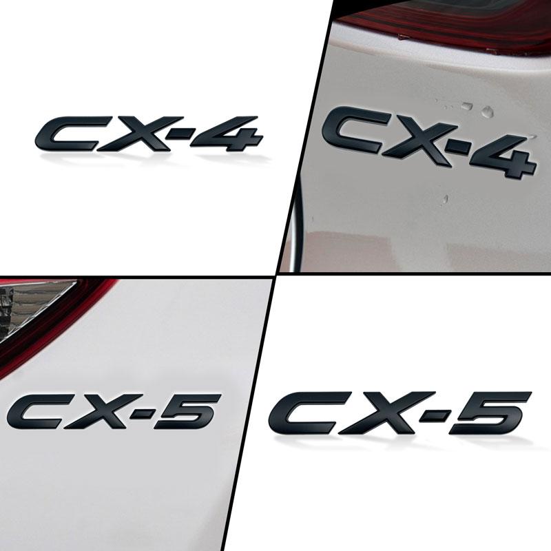 1Pc Car 3D ABS Plastic Chrome Silver/Black CX4 CX5 CX-4 CX-5 Logo Car Side Fender Rear Trunk Emblem Sticker For  Accessories