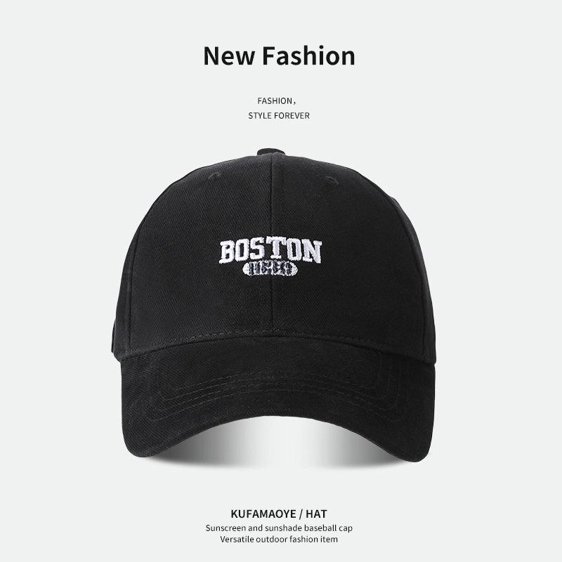 Large-Brim Brushed Baseball Cap: Autumn/Winter Unisex Fashion with Letter Design