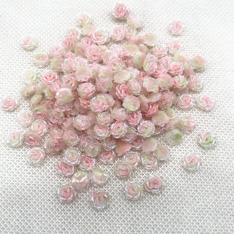 30pcs 13mm High Quality Glitter Resin Rose Flowers for Jewelry Making 3D Nail Accessories Handmade DIY Nail Art