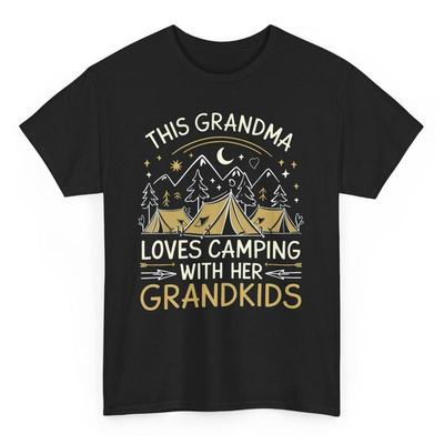 This Grandma Loves Camping With Her Grandkids T Shirt Novelty