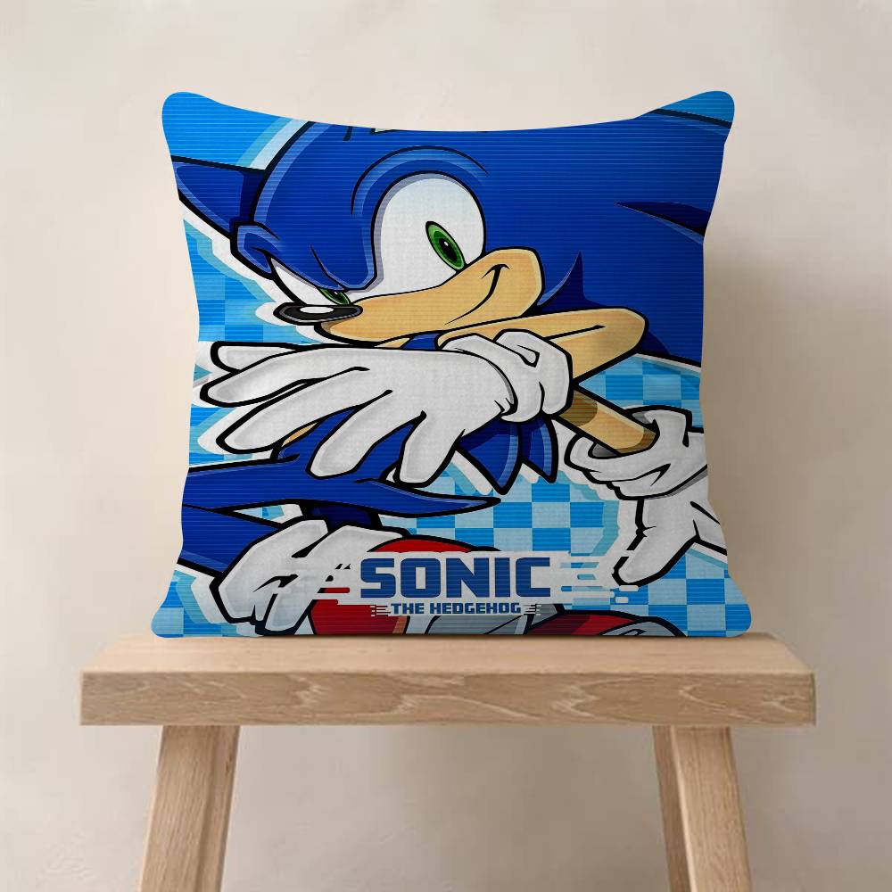 PC Classic Anime SSonic Characters Pillow Cushion Cover Pillowcase Living Room Sofa Home Decor Customized
