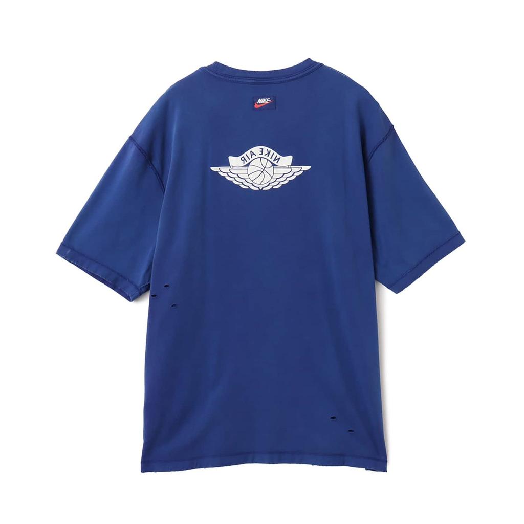 Jordan Camiseta Masculina Gola Redonda Manga Curta Ombro Caído Slim Fit com Logo Azul Royal IB3130-485