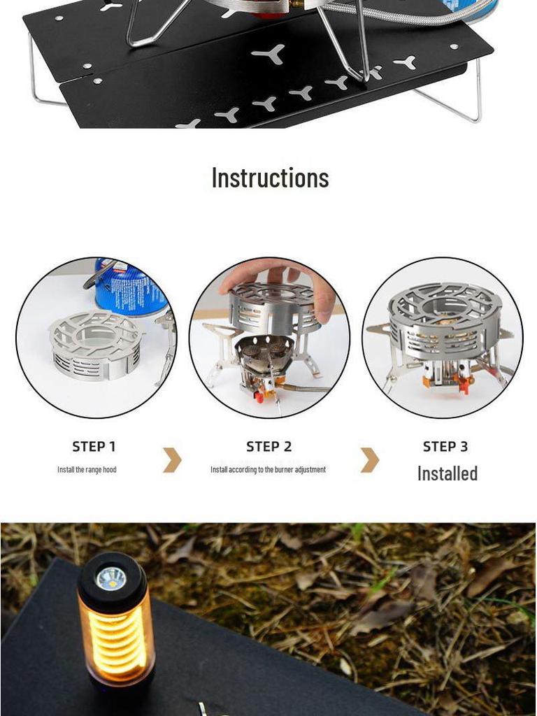 Portable Windproof Stove Ring: Camping Heat Concentrating Shield