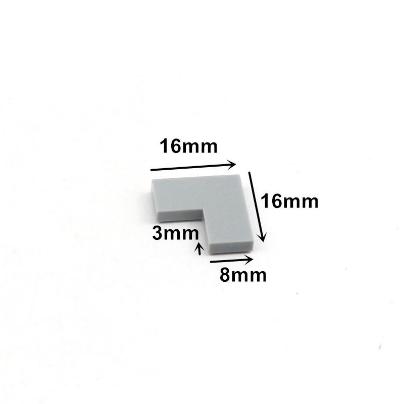 60pcs MOC Brick Tile 2x2 Corner Thin 2+1 Dots Educational Enlighten Children Kids Toys 60pcs Building Blocks Tile 14719