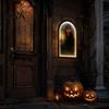 LED-Spiegel für Halloween-Party Leuchtender Geisterspiegel, USB-beleuchtete gruselige Geister, Hologramm-Dekoration Scherz-Dekoration Spukhaus Festlich