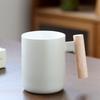 Tazza Creativa Ceramica Retrò Manico in Legno Tazza da Caffè per Ufficio Tazza d'Acqua Souvenir Evento di Apertura