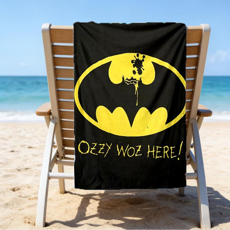 proof beach towel with a Ozzy Madman pattern - soft,absorbent,quick-drying,machine washable - perfect for swimming,camping,bathing
