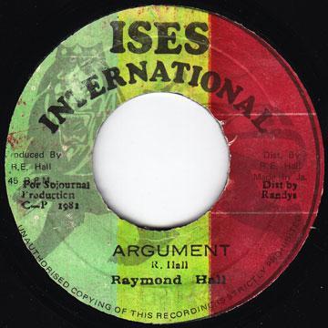 

7-дюймовая пластинка РЭЙМОНД ХОЛЛ - Аргумент НИКАКОЙ Ises Internatio Ямайка Регги, Ска и Даб Б/У
