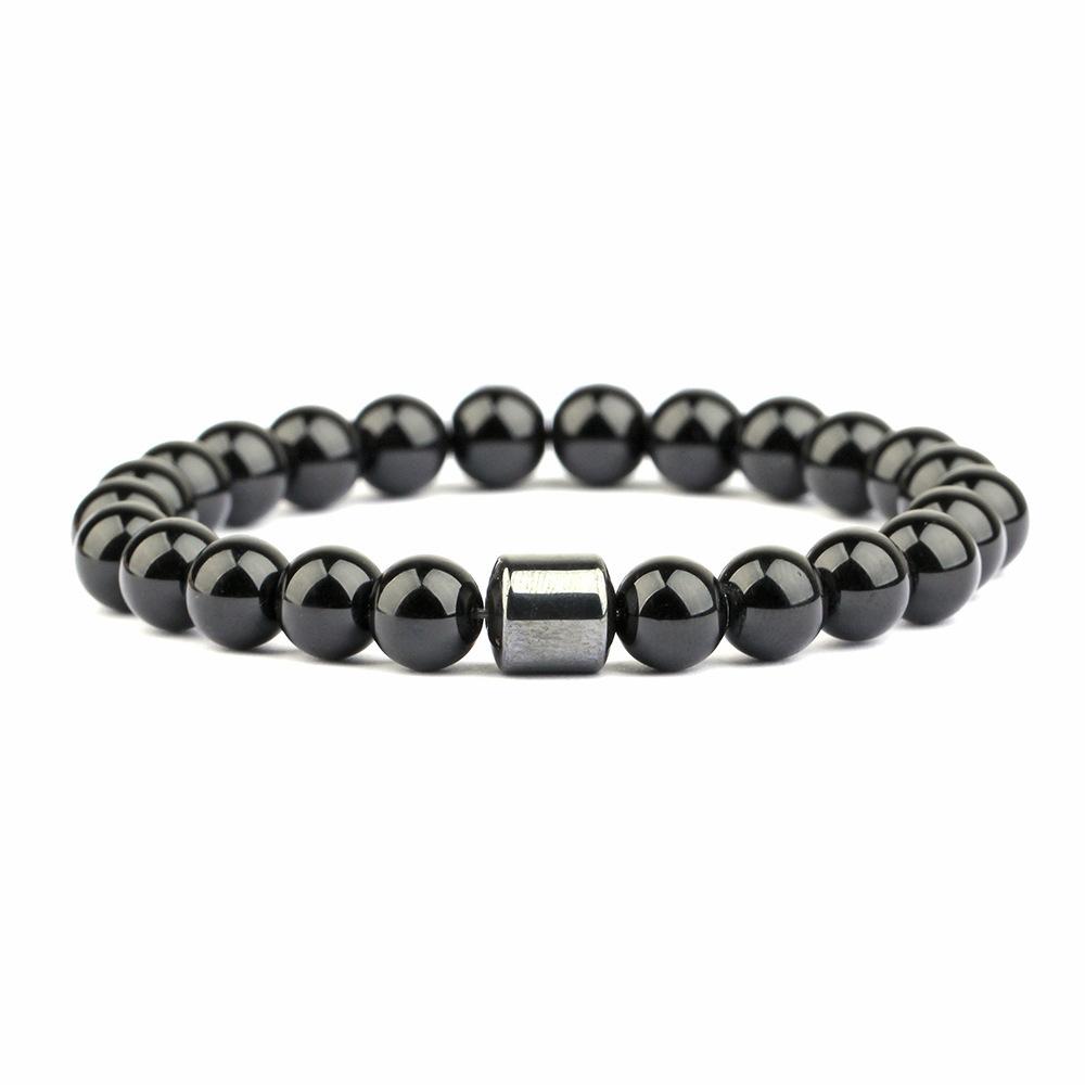 Tigeraugen Natursteinperlen Handarbeit Männer Magnetische Hämatit Accessoire Armbänder für Freund Vater Geschenk