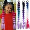 Colorful Twist Braid Bulk Lantern Braid Braided Ponytails Long Bubble Jumbo Braid  for Women