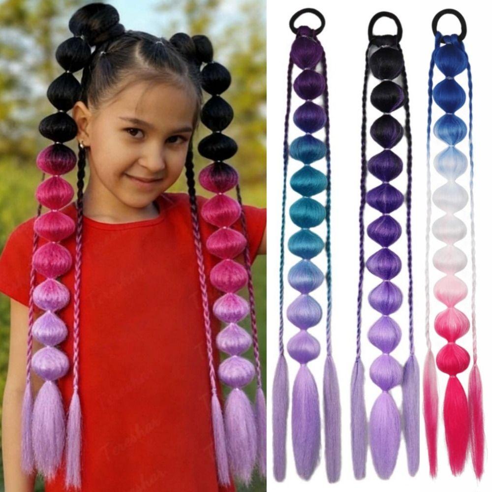 Colorful Twist Braid Bulk Lantern Braid Braided Ponytails Long Bubble Jumbo Braid for Women