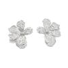 European and American cold wind metal flower stud earrings French retro personalized earrings temperament high-end earrings