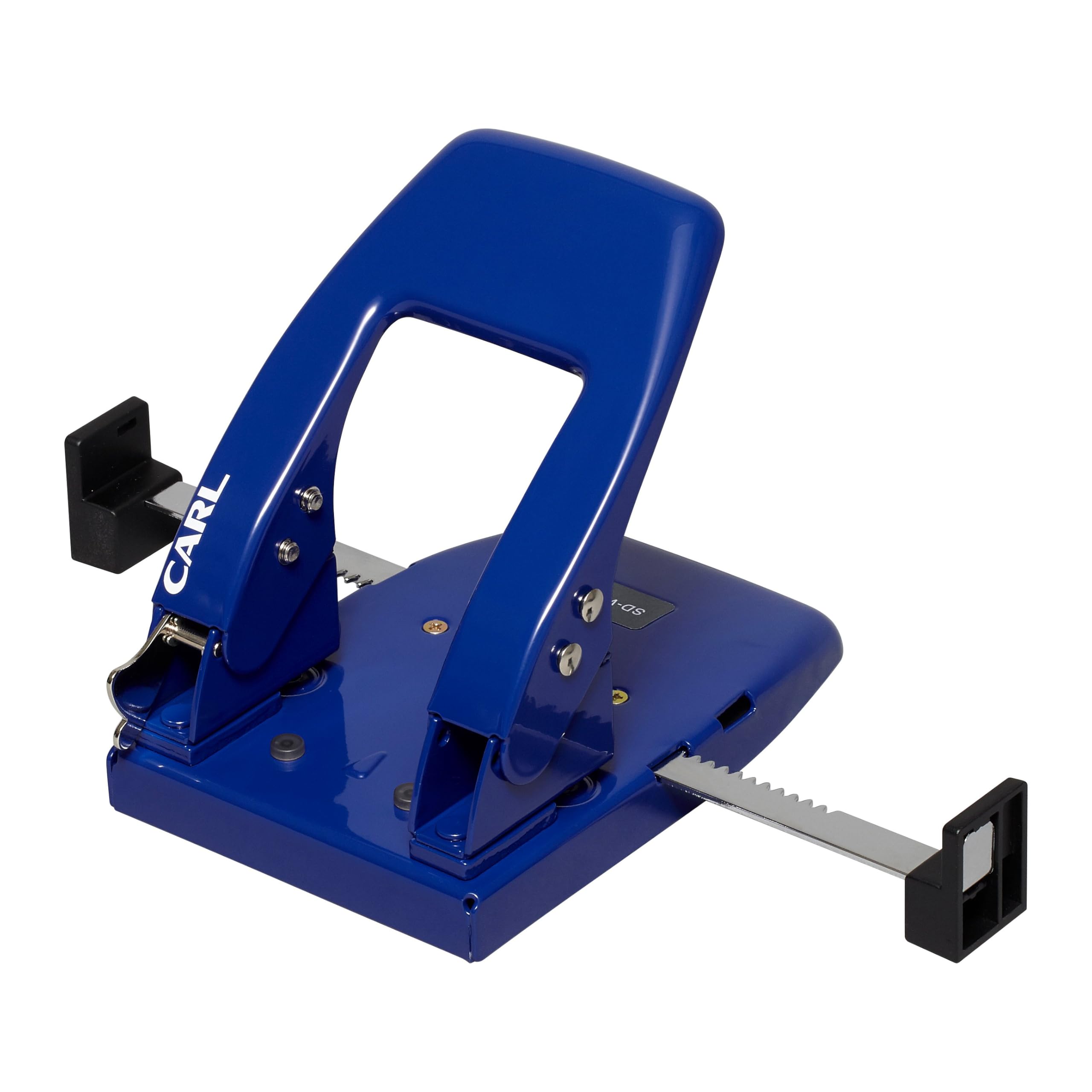 Дырокол Carl Office Equipment на 2 отверстия, 50 листов, двойной формат, синий, SD-W50-B