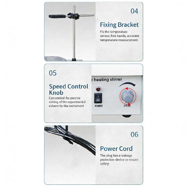 Laboratory Mixing Equipment Magnetic Heating Stirrer Adjustable Speed f0-2400 RPM for Laboratory and Physics Experiment