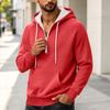 Herren Color Zip-Up Hoodie, Lässiges lockeres Langarm-Sweatshirt für Frühling und Herbst