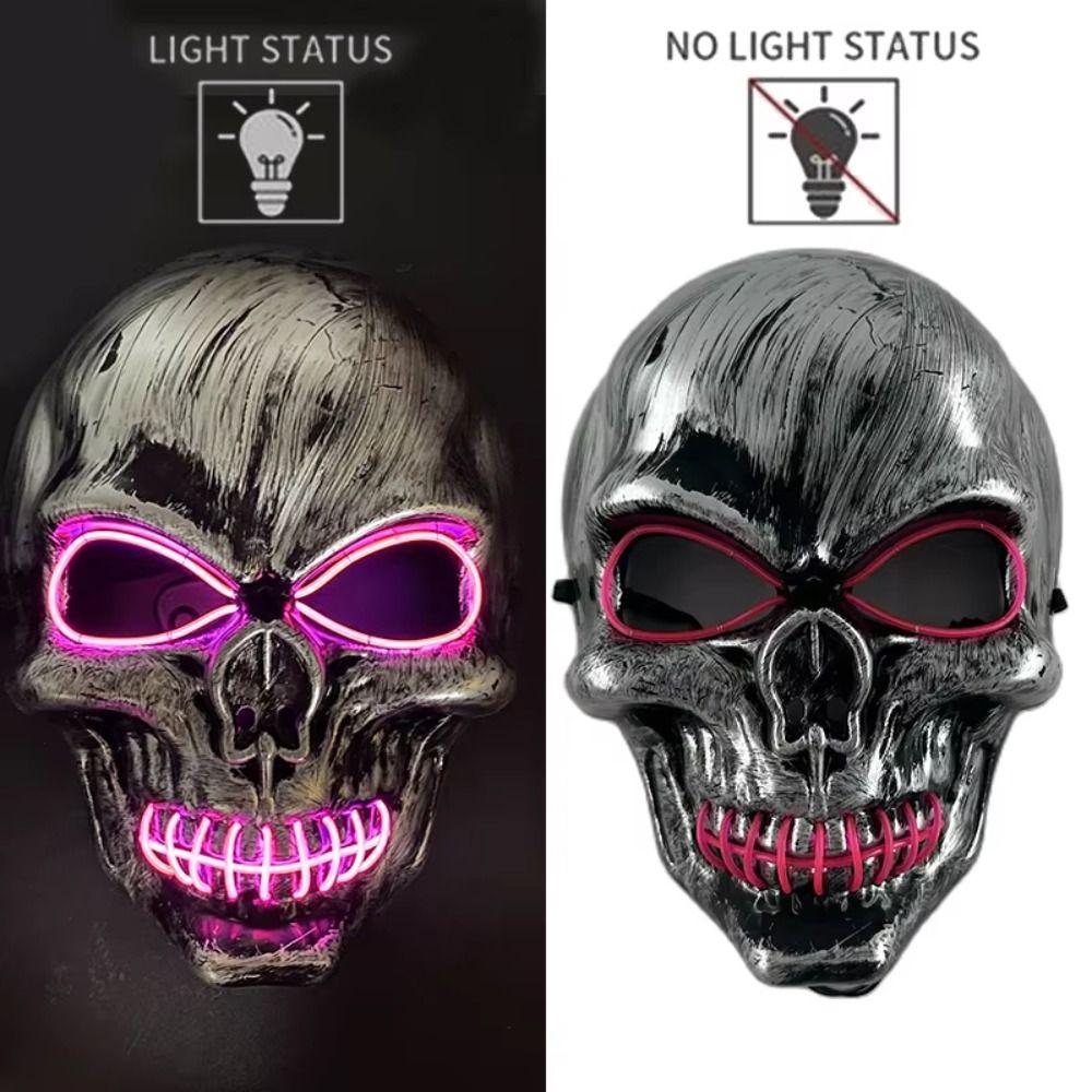 Luminous Cosplay Mask Ghost Party Props EL Wire Party Mask Props  Halloween