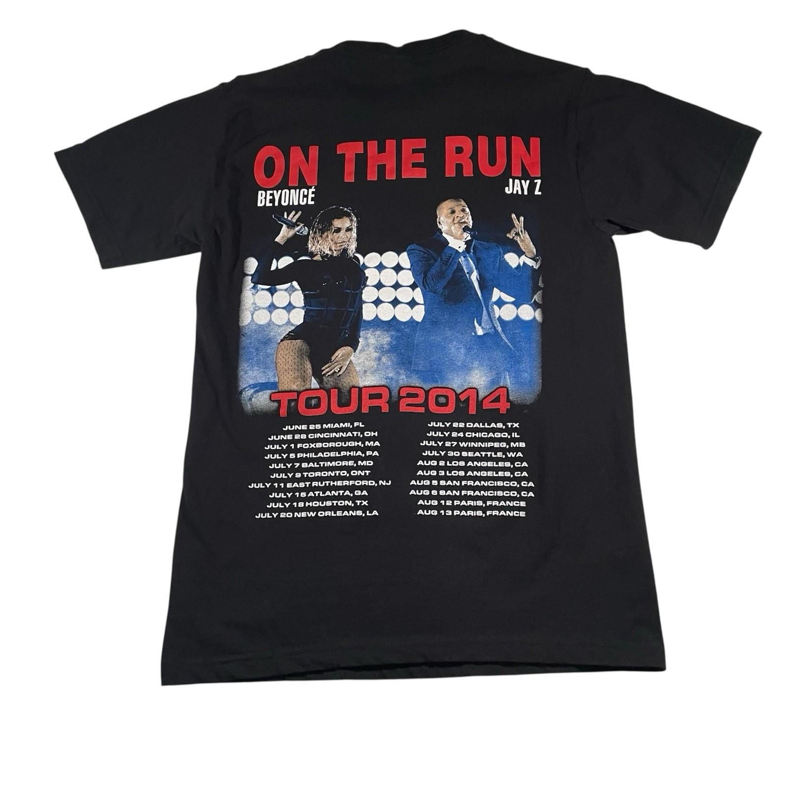 Beyonce Jay Z On The Run Tour 2014 T S Front Back Graphic Music Mens Black Unisex T-Shirt XXXL