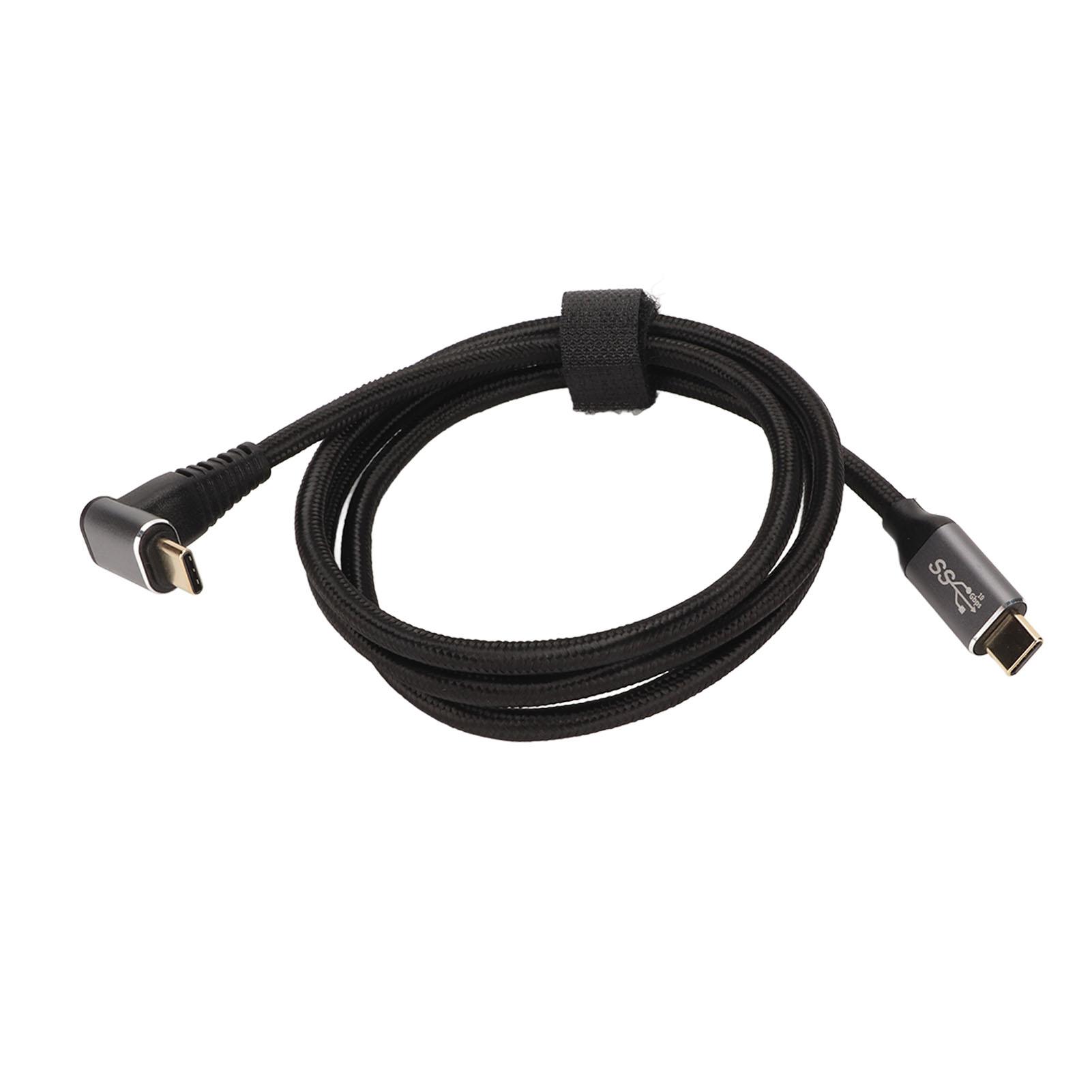 

Кабель USB C 90 градусов 4K 60 Гц поддерживает PD100W Type C 3.1 Gen2 Full USB C Fast Charge Cable 100cm/39.4in