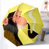 1 peça Guarda-chuva Automático Dobrável com Bigode de Fumante de Cachimbo, Abertura/Fechamento Automático, Estrutura Durável com 8 Varetas, Guarda-chuva Compacto de Viagem Adequado para DeslocamentoE022