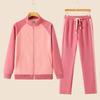 Conjunto de cárdigan con capucha de algodón liso para mujer - Moda exterior informal de moda para primavera/otoño