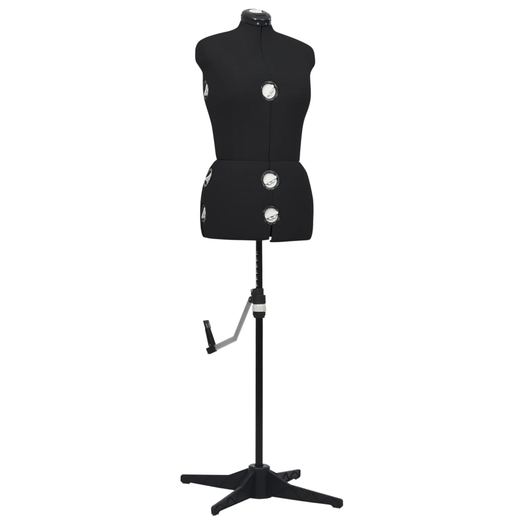 Verstellbare Damen-Schneiderpuppe Schwarz Größe M (40 46)