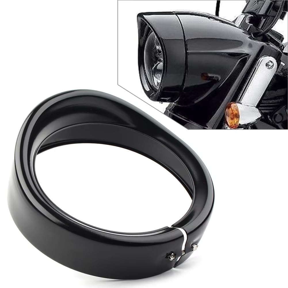 5.75" Headlight Auxiliary Trim Ring for LED Fog Lights Easy Installation Visor Style Beauty