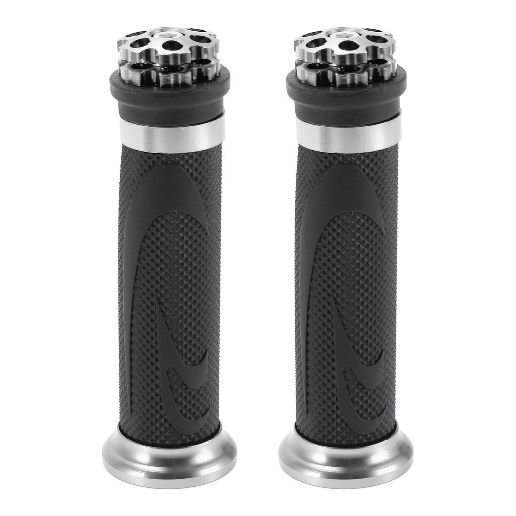 Motoforti Universal Motorcycle Hand Grips Cover Rubber Aluminum Alloy Handlebar Cover for Motorcycle Scooter 1 Pair