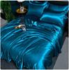 Luxury Mulberry Silky Blending Bedding Set Queen High-end Satin Duvet Cover Set with Sheet Soft Skin Friendly Silky Bedding Sets