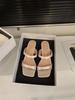 Slope heel simple and versatile one-word slippers women's shoes wear 2025 new summer skirt French sandals