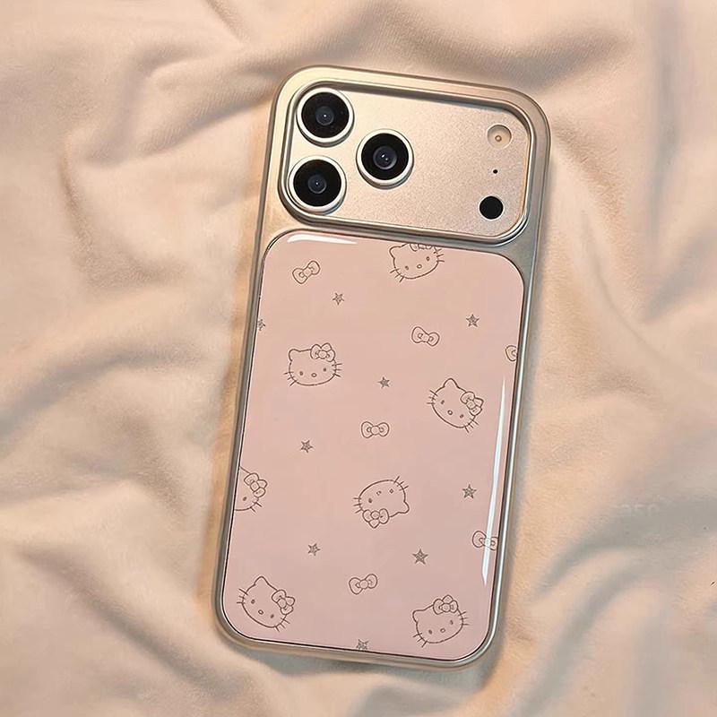 

Compatible with Apple iPhone 17ProMax 16 15 14 Pink Electroplated Star Cat Cartoon Lanyard Phone Case (Female) iPhone 13