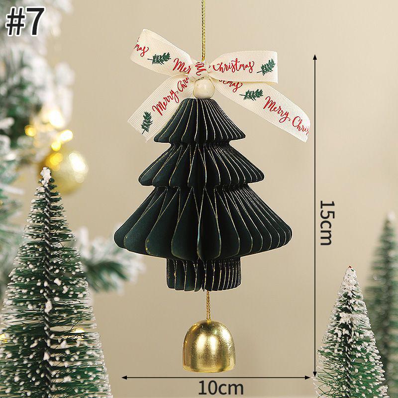 Christmas Bell Hanging Decoration Doorbell Christmas Party Hanging Decoration Creative Glitter Christmas Tree Keychain Pendent