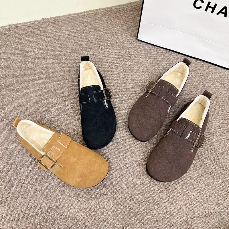 Fashion 2024 Women Minimalist Slip on Designer Baotou Lightweight Sandals Winter Fashion Warm Plush Cozy Home Slippers Shoes for Women