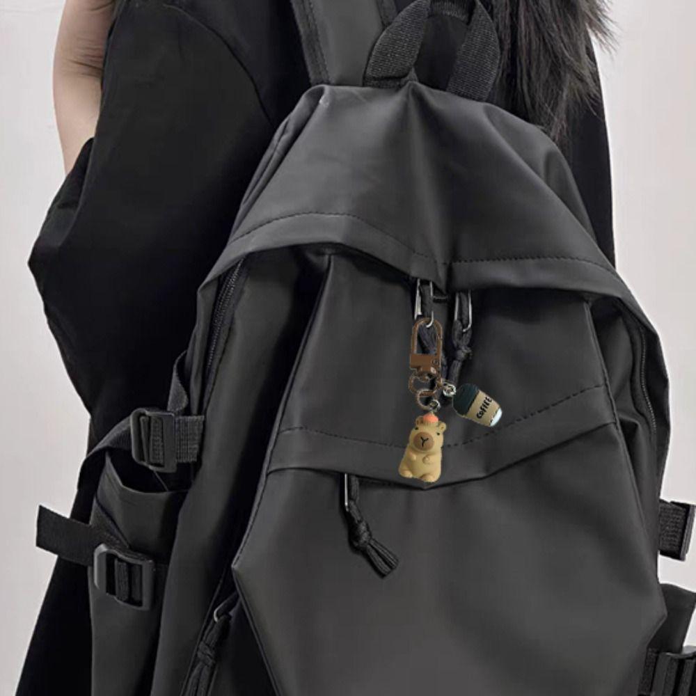 Resin Capybara Phone Pendant Trinket Capybara Car Key Ring Kapibala Key Chain  Couple Friend Family