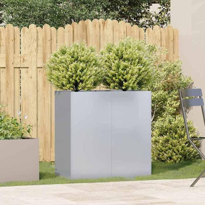 VidaXL Jardinière 80x40x80 cm acier galvanisé, pot de fleurs, support de plantes, lit surélevé, support de jardinière 860715
