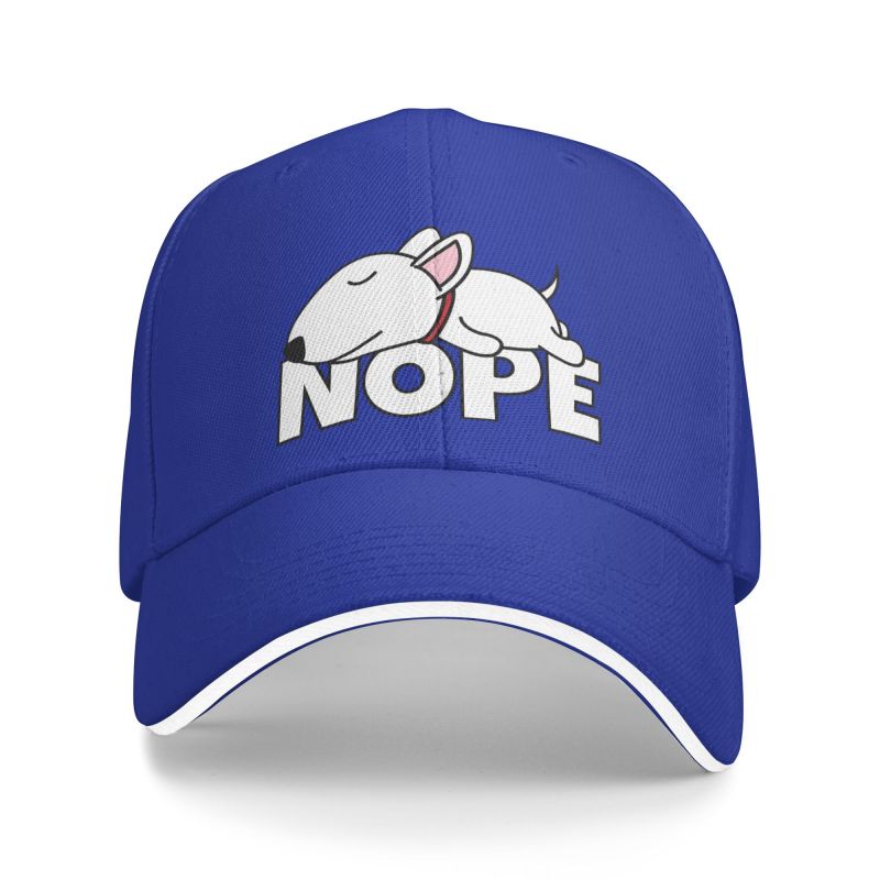Klasický Nope Bull Terrier Pes Baseball Cap Women Unisex Prodyšný Táta Klobouk Výkon
