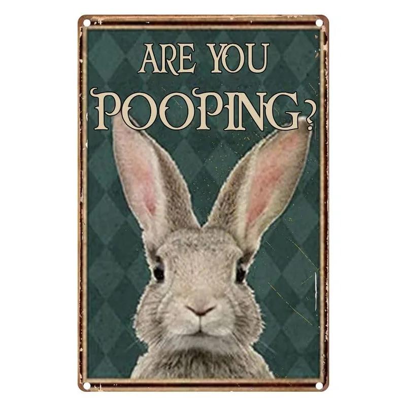 Vintage Metal Tin Poster Retro Bathroom Wall Art Sign Restroom Decor Plaque Metal Plate Poster for Toilet Home Decor
