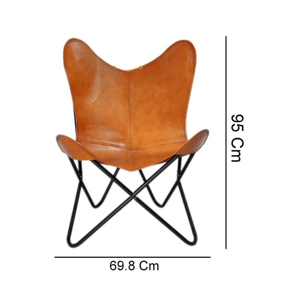 Fotoliu Nou Decor Acasă Scaun Fluture din Piele, Scaun de Relaxare din Piele.