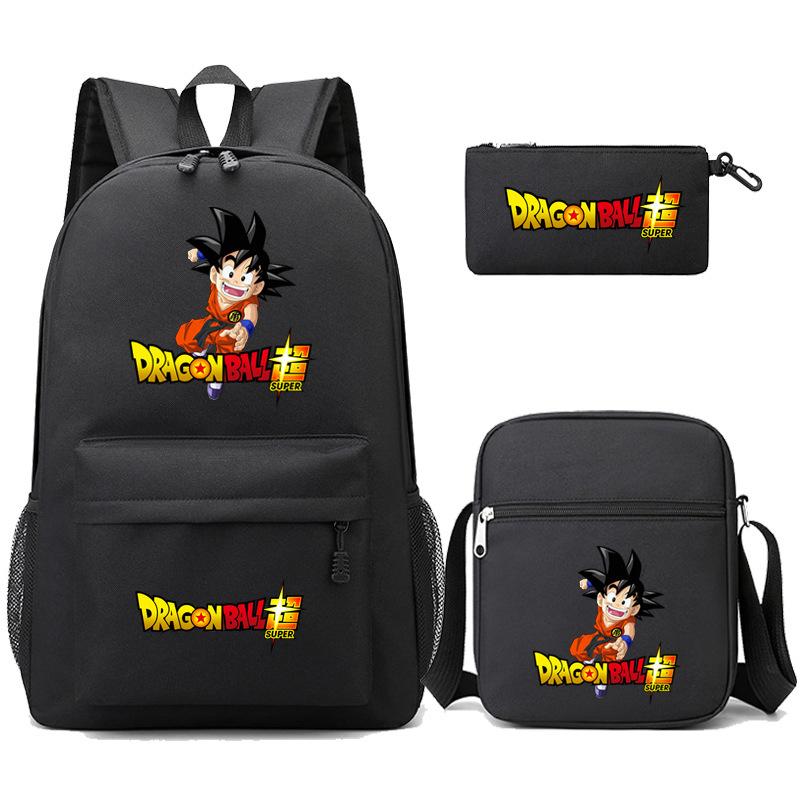 Riman Dragon Ball Peripheral Backpack Elementary School Bag Three-Piece Set Crossbody Bag Pencil Bag Three piece set