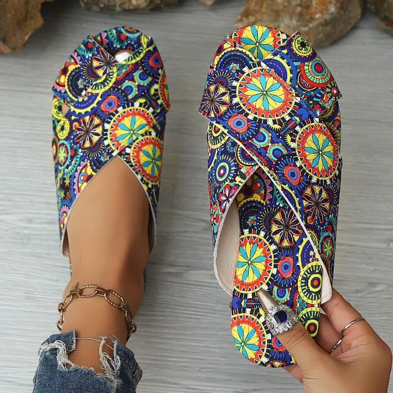 Slippers Women's New Summer Fashion Printed Flat Slippers