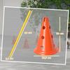 Dog Agility Equipment Set of Six Cones, Six Poles with Carry Bag, Three-Piece Adjustable Height Jumping Obstacles Orange